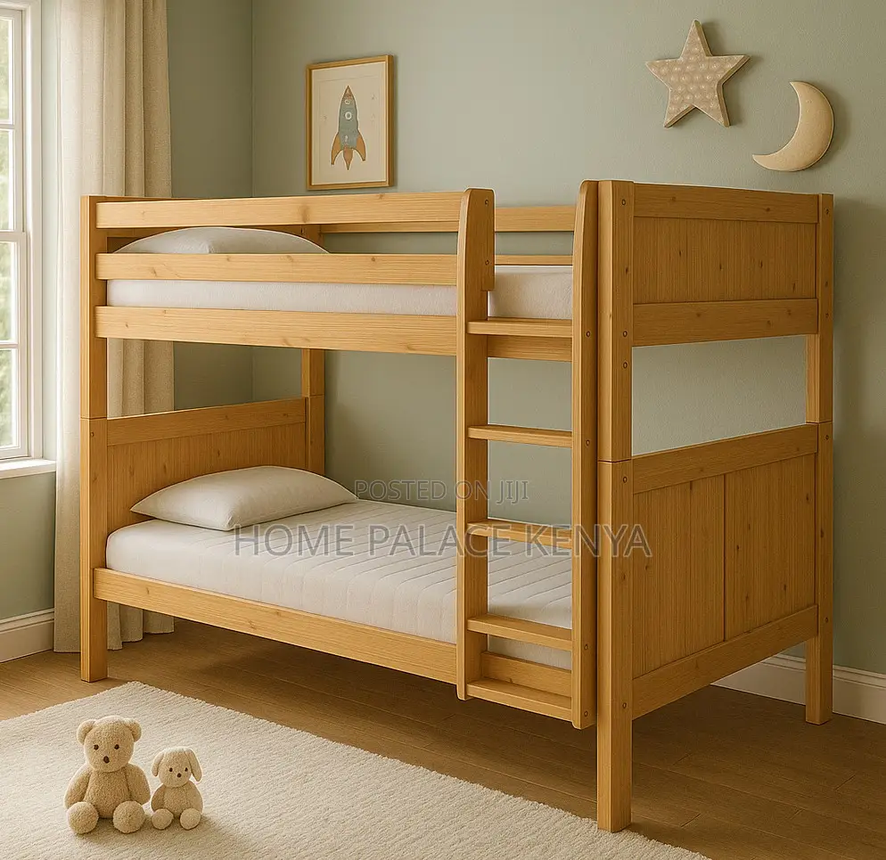 Double Decker: Durable Solid Wood Double Bunk Bed