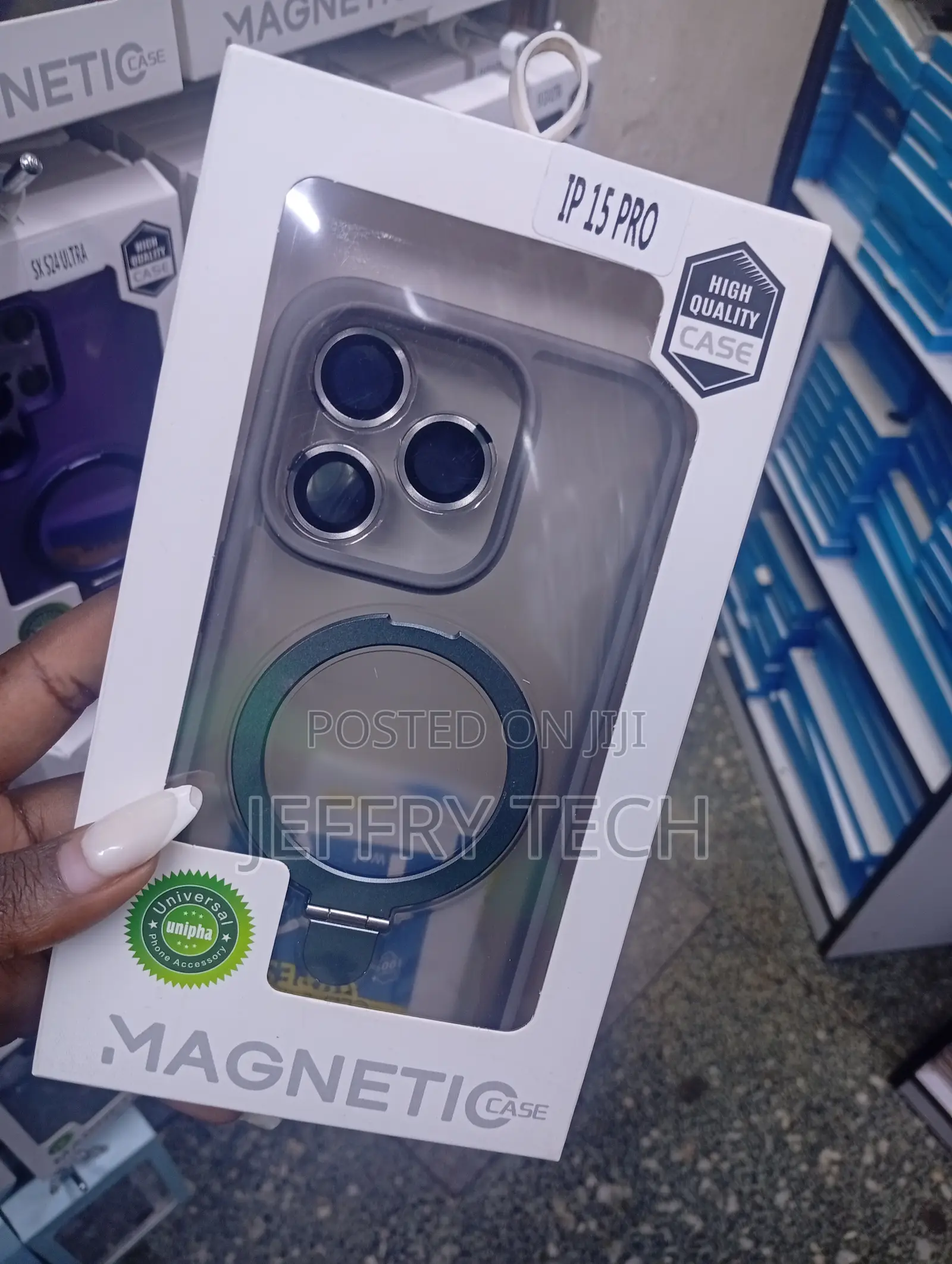 iPhone 15 Pro Built-in Kickstand Feature Cover