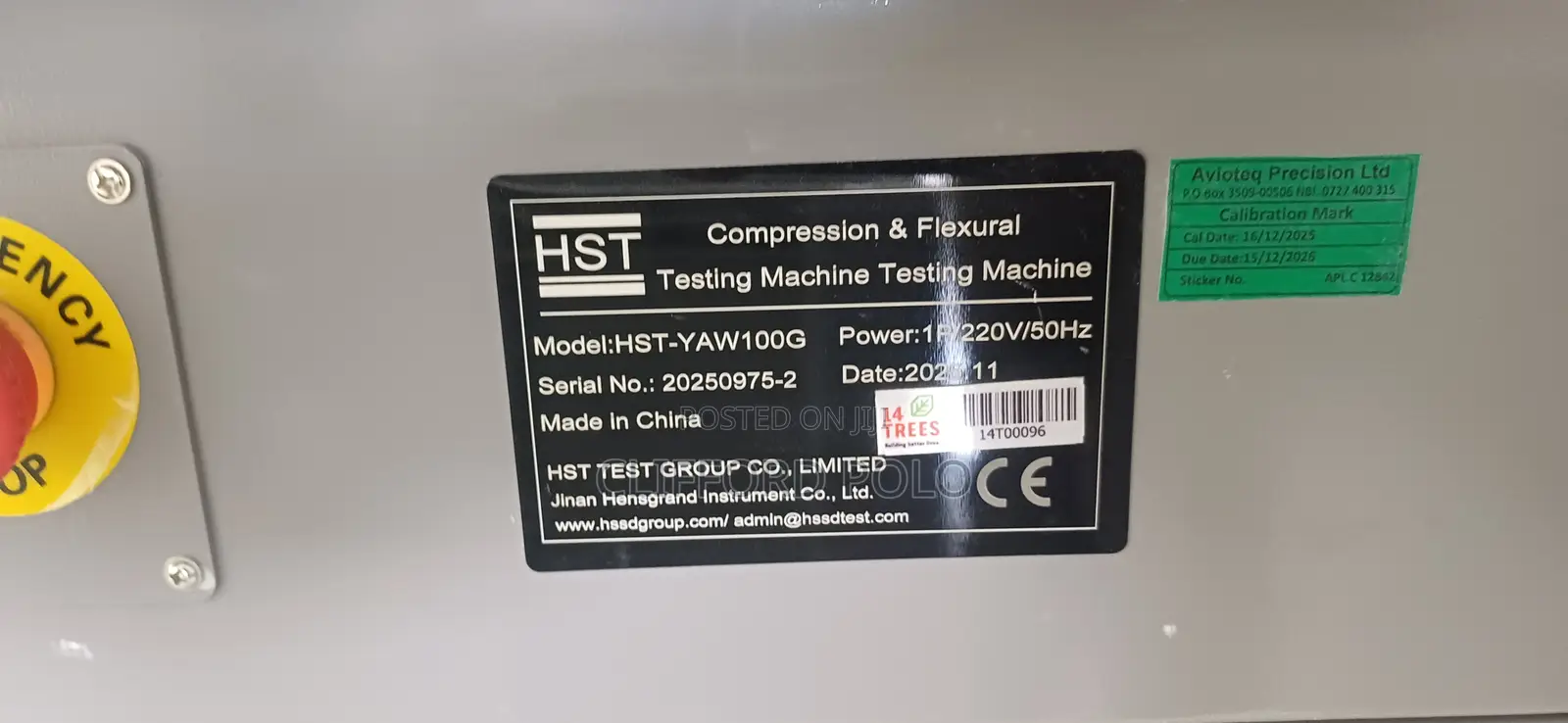 Cement Compression Flexural Testing Machine-Model HST-Yaw100d