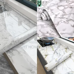 Marble Grey Glossy Waterproof Contact Paper