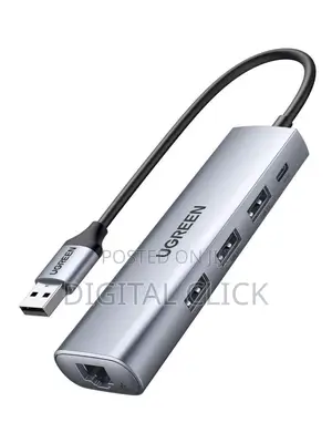 Ugreen Cm475 Usb 3.0 to 3*Usb Hub+ Gigabit Convertet