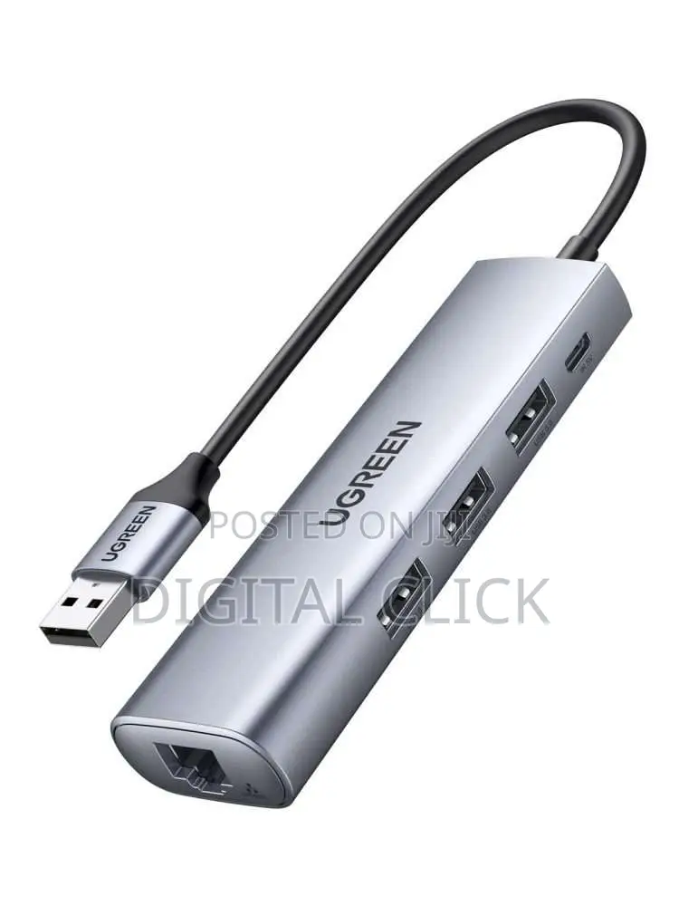 Ugreen Cm475 Usb 3.0 to 3*Usb Hub+ Gigabit Convertet