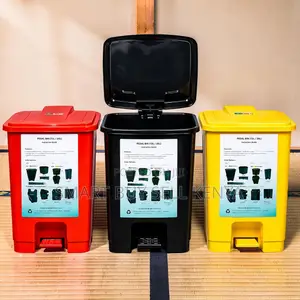 Easy Cleaning Strong Pedal 30l Hard Plastic Step Pedal Waste Bin