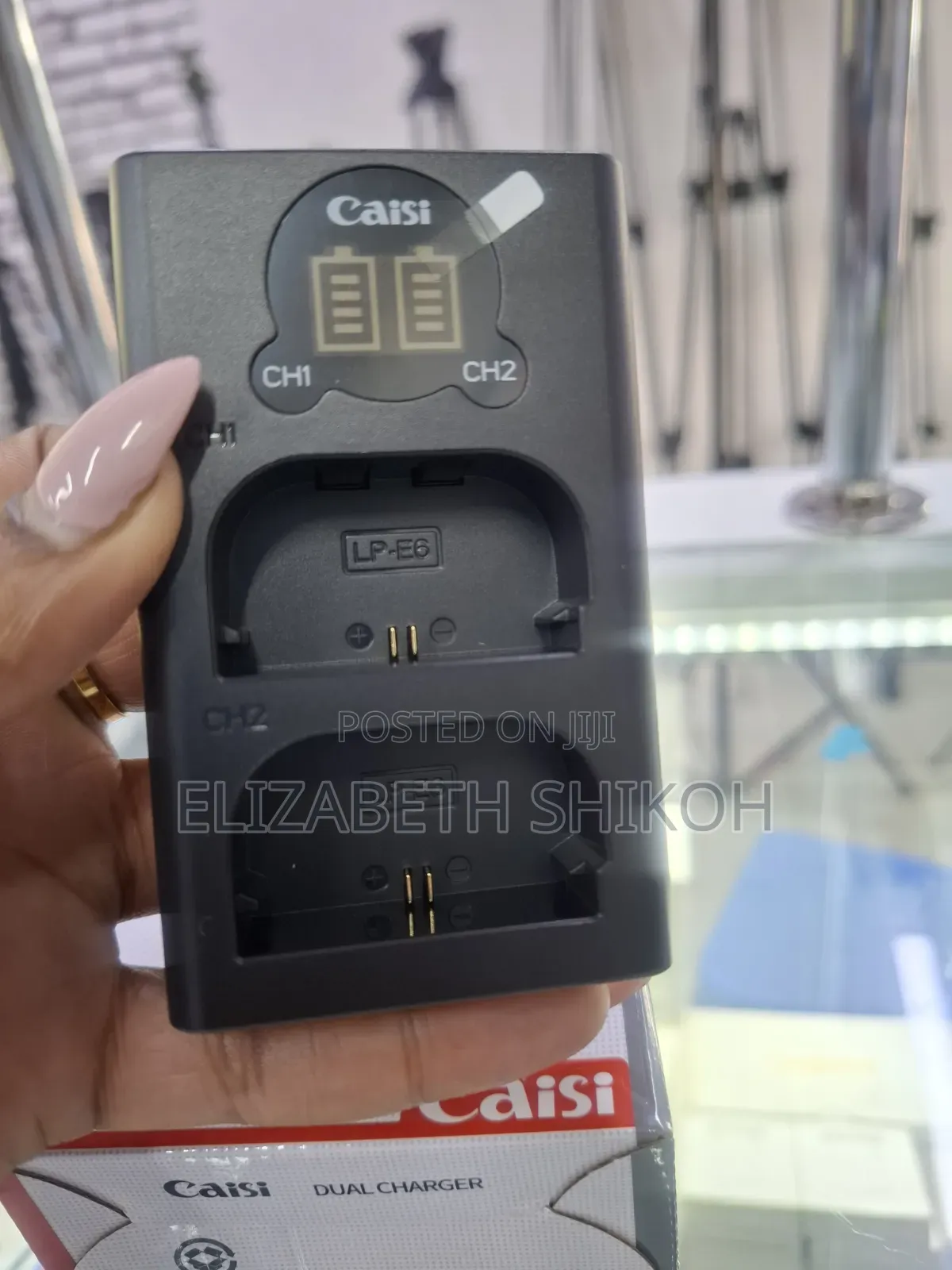 Caisi Dual Charger for Canon Lp-E6 Battery