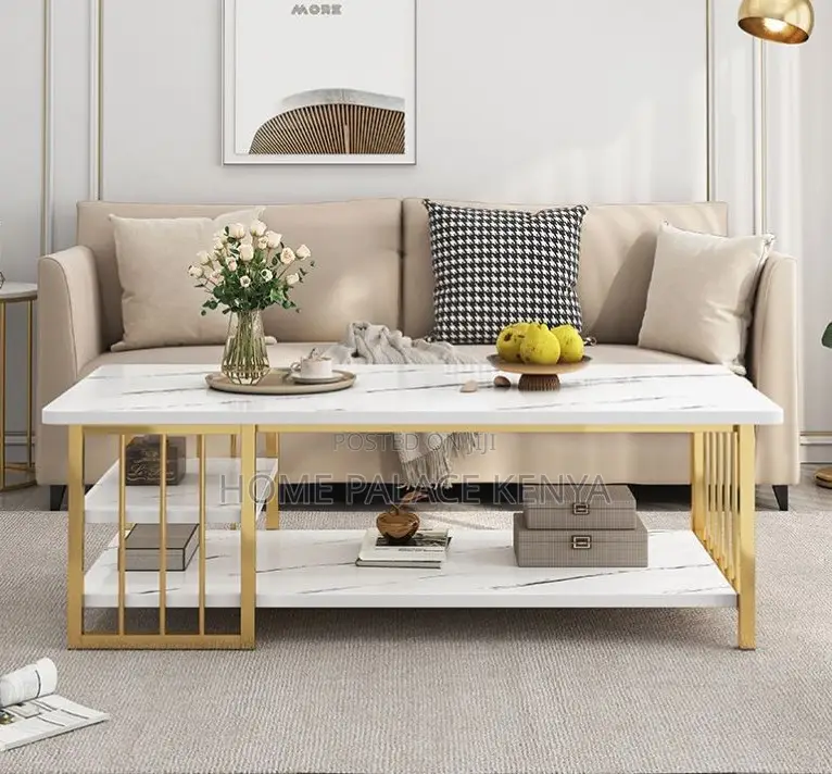 Household Table: Simple Coffee Table With Double Layer Design