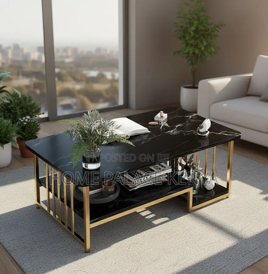 Household Table: Simple Coffee Table With Double Layer Design
