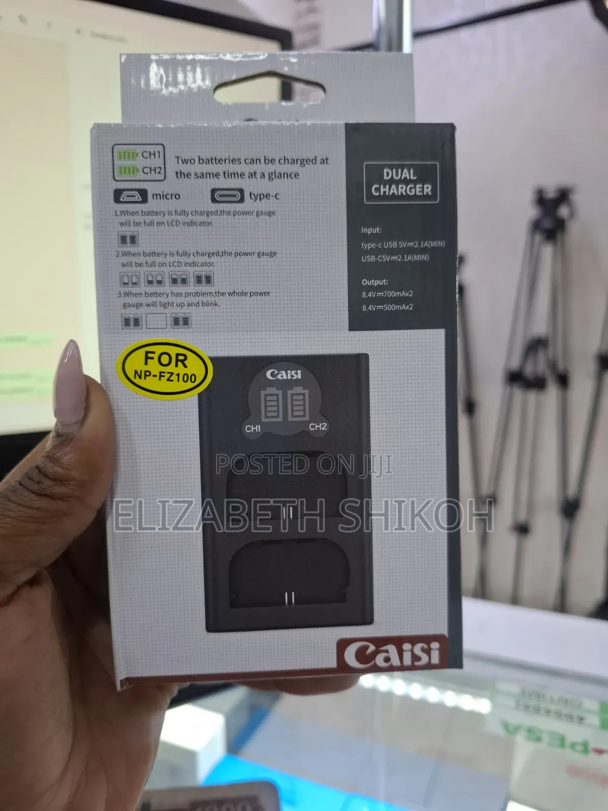 Caisi Dual Usb Charger for Sony Np-Fz100 Battery
