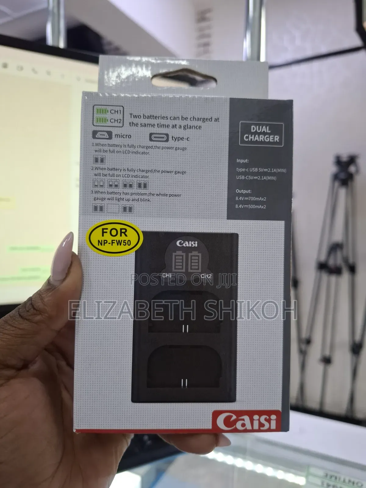 Caisi Np-Fw50 Dual Battery Charger – Power Up Your Sony Alpha