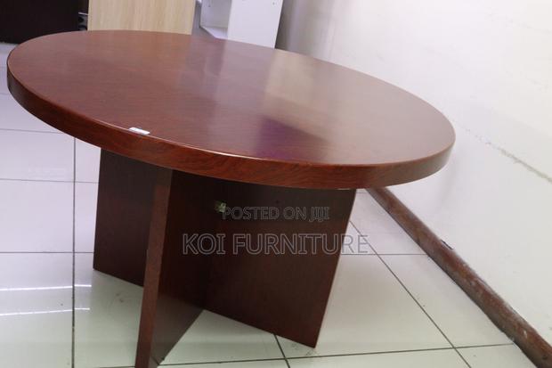 Office Table : Round Executive Conference Office Table Mahogany Finish - thumbnail 2