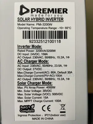 Premier 3.2kw 24v Hybrid Inverter With MPPT