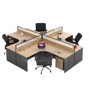 Office Workstation : K91k 4-way Curved Office Workstation
