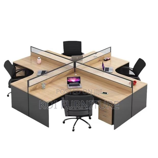 Office Workstation : K91k 4-way Curved Office Workstation - thumbnail 2