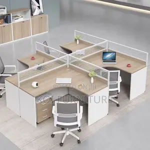 Office Workstation : K91k 4-way Curved Office Workstation