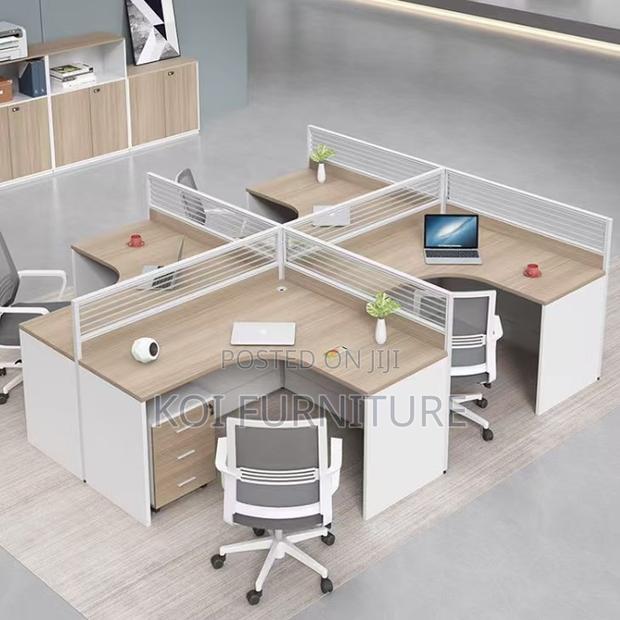 Office Workstation : K91k 4-way Curved Office Workstation - thumbnail 3