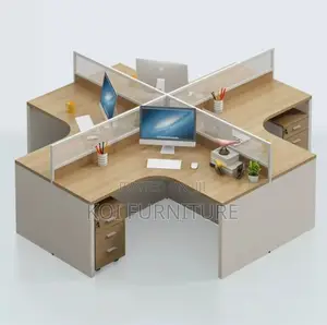 Office Workstation : K91k 4-way Curved Office Workstation