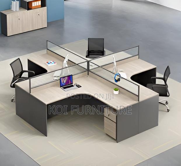 Office Workstation : K91k 4-way Curved Office Workstation - thumbnail 5