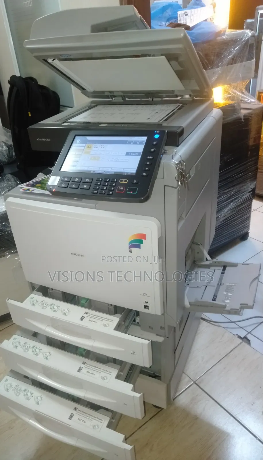3-Tray Ricoh Mp C300 Multifunctional Color Printer
