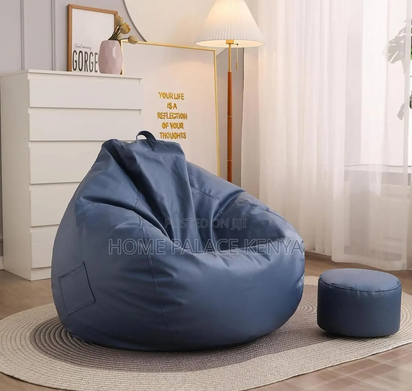 Bean Bag: Large Floor Foam Filled Lounger