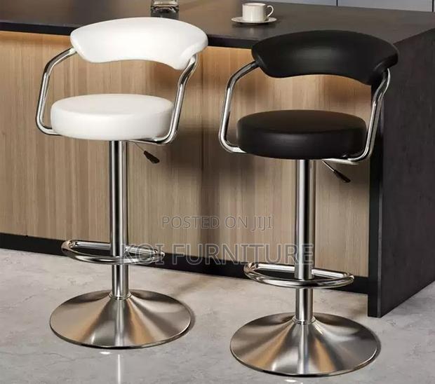 Barstool : Modern Leather Studio Swivel Barstool - thumbnail 4