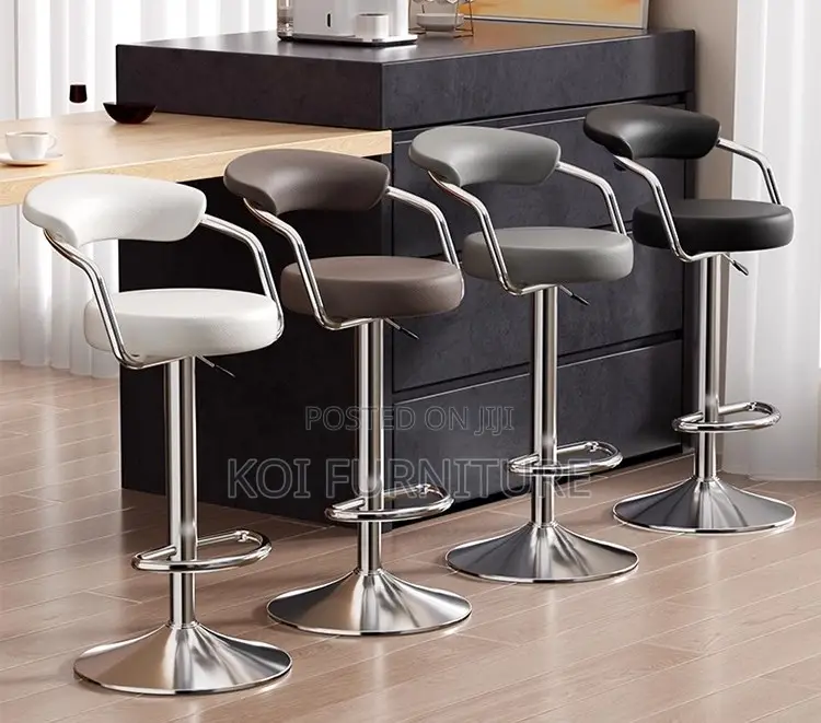 Barstool : Modern Leather Studio Swivel Barstool