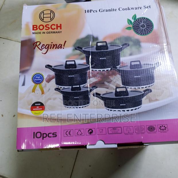 Bosch 10 PCS Granite Non-Stick Cookware Set Pots Sufuria
