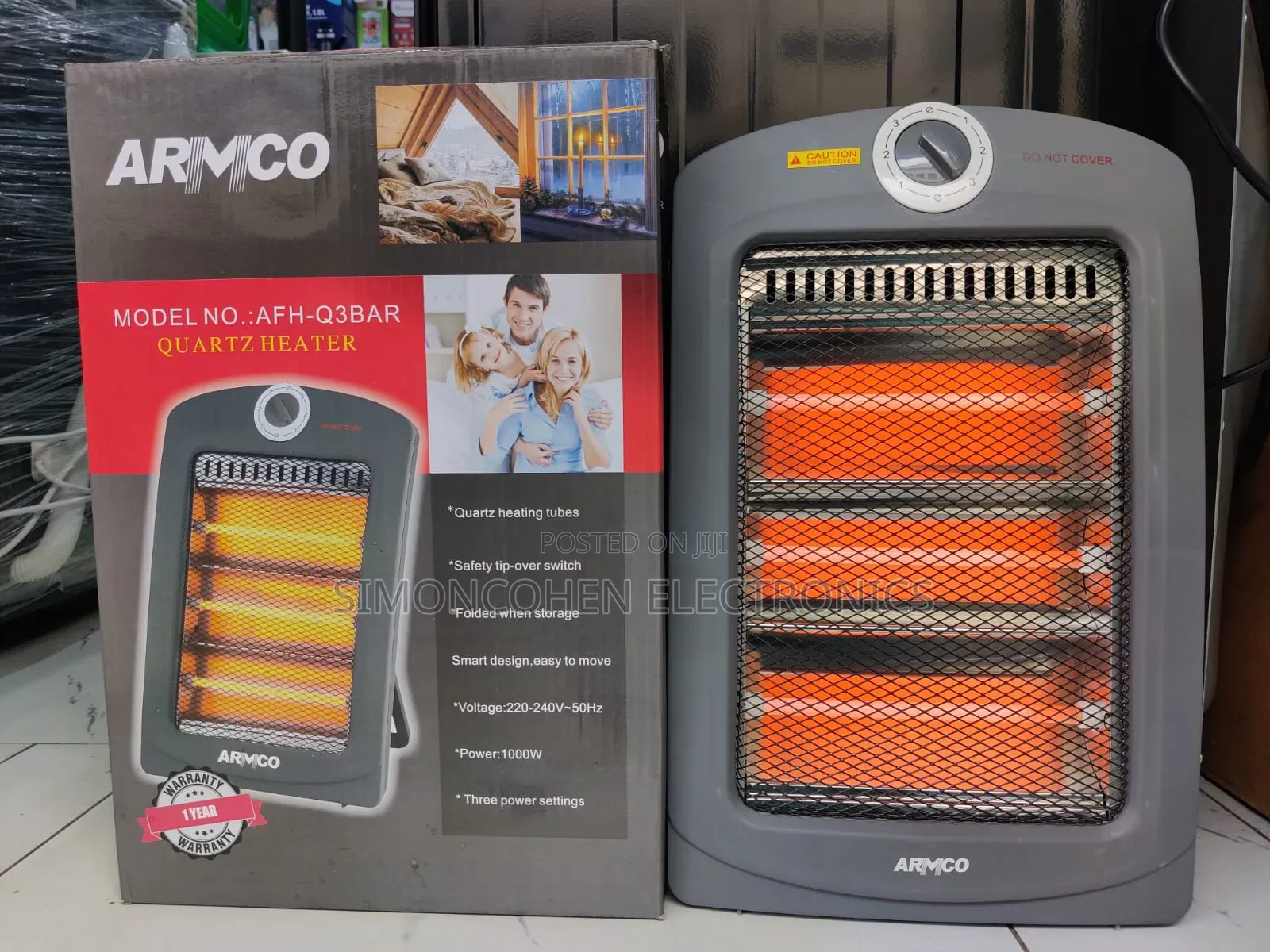1000w Armco 3bar Quartz Heater