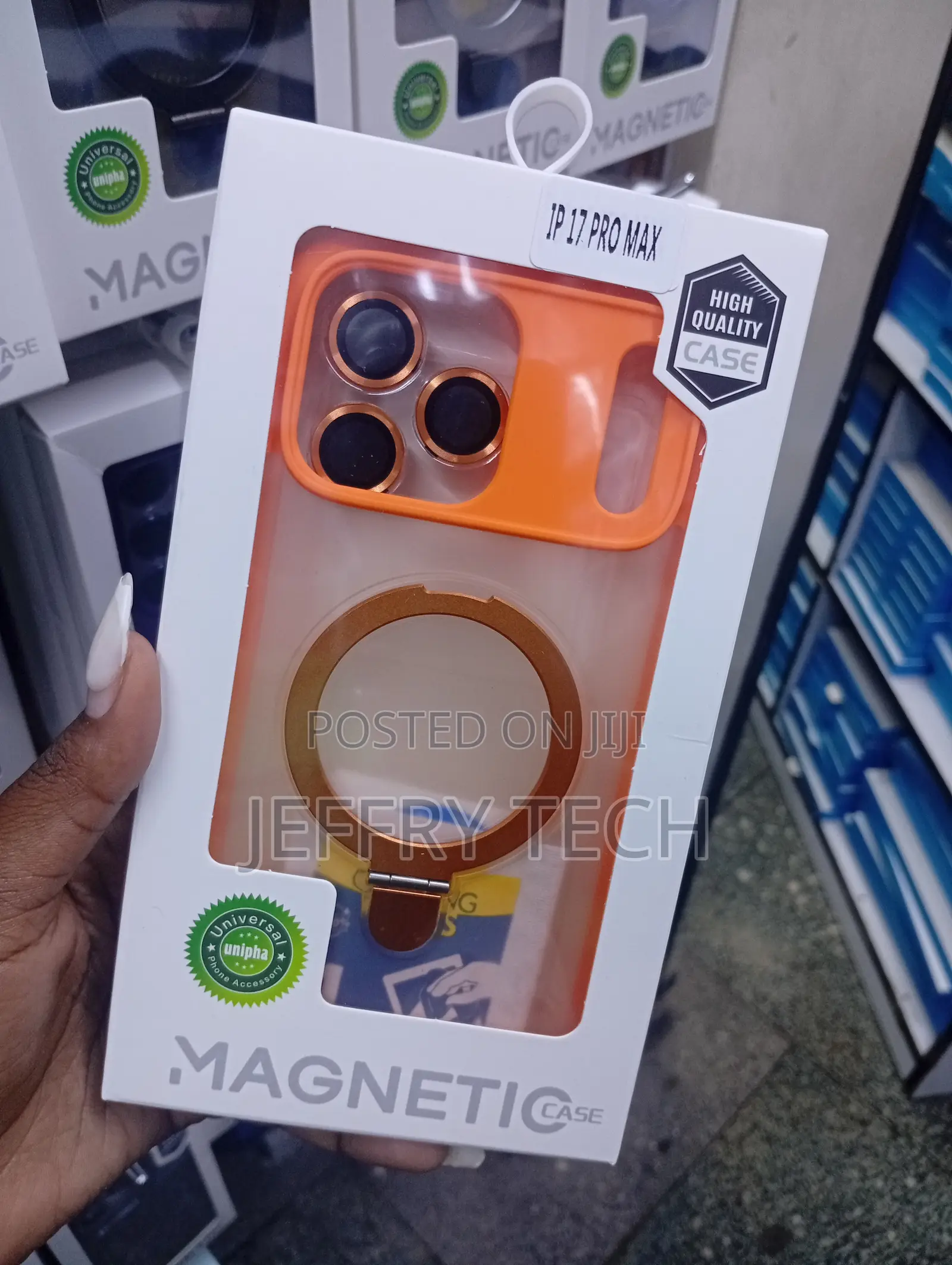 iPhone 17 Pro Max in Orange Transparent Acrylic Back Case