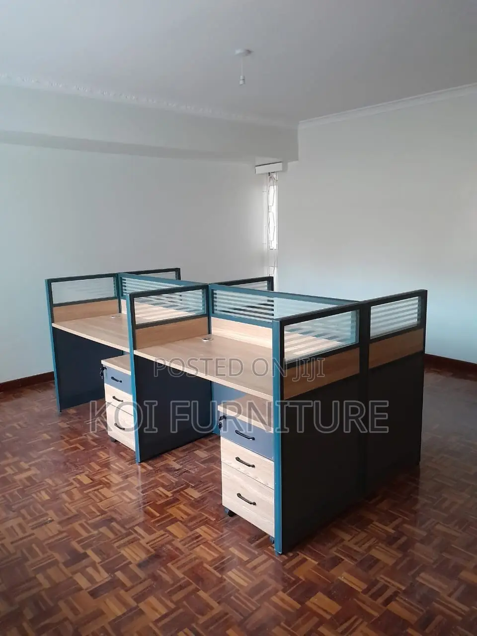 Office Desk : Zima 4-Way Office Workstation Desk
