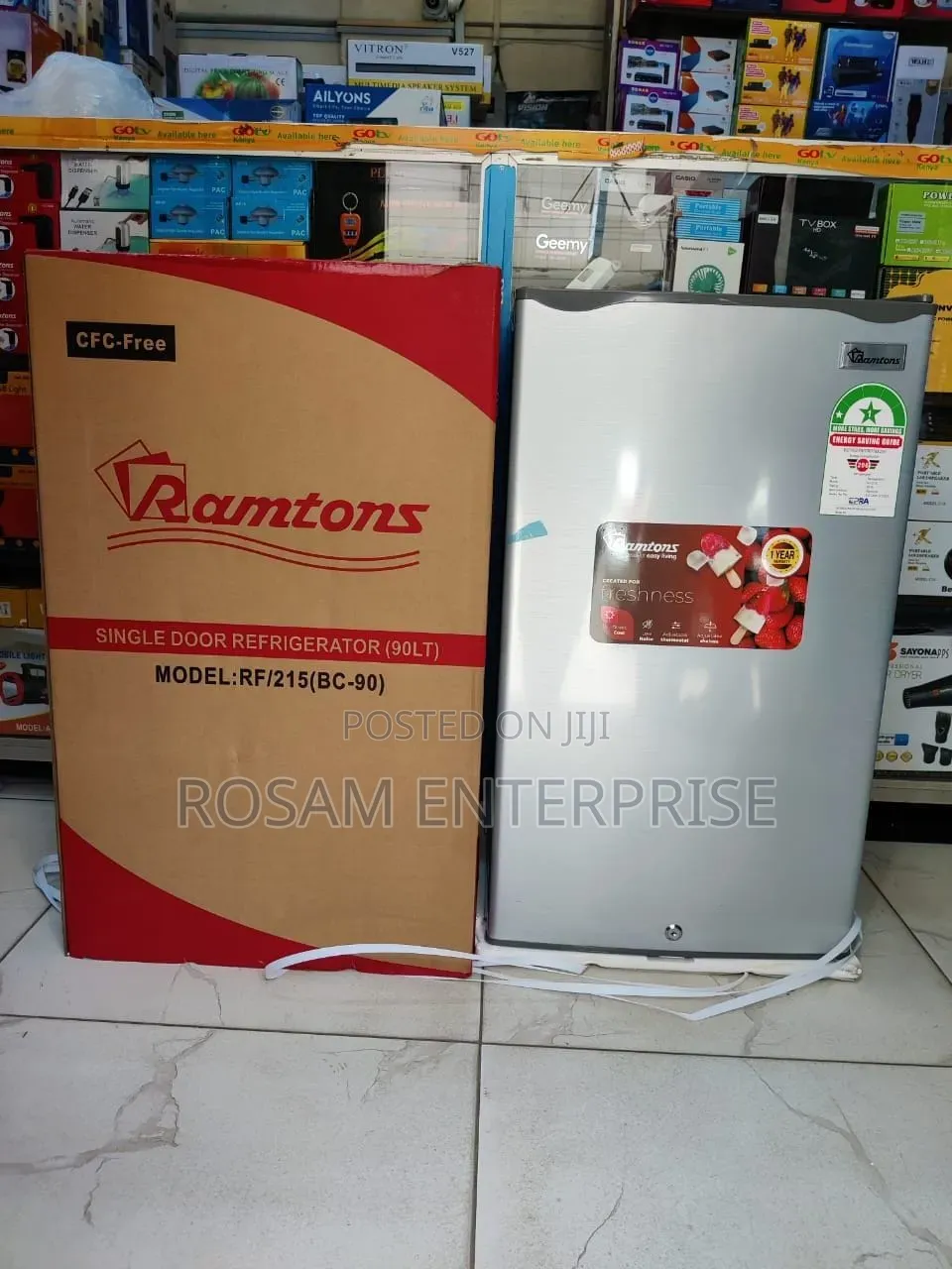 Ramtons Single Door Fridge 90litres Rf 215