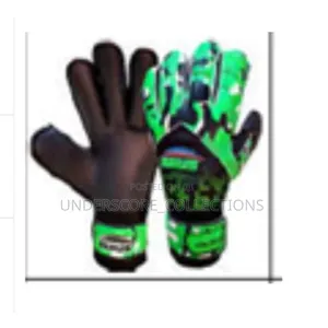 Striker Brand Cruza Goalkeeper Gloves With a Black and Green Design
