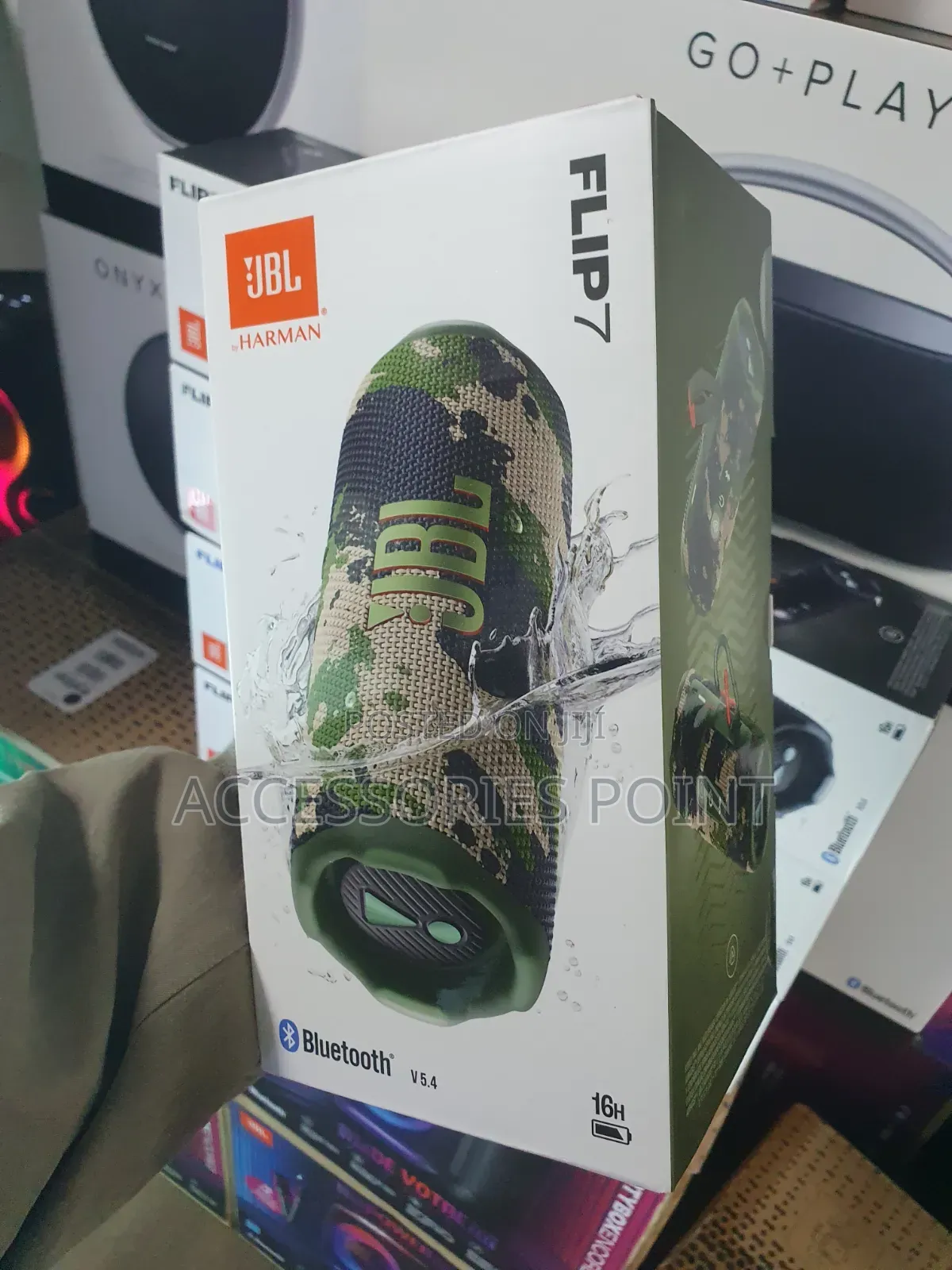 JBL Flip 7 Orignal Waterproof, Drop-Proof Speaker,Ai Boost, 16hrs Play