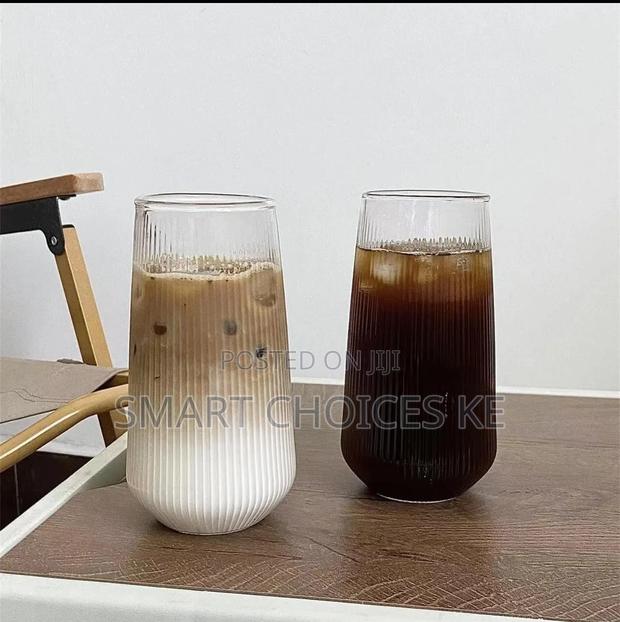 High Quality Borosilicate Glass Vertical Lines/Ribbed Glasses