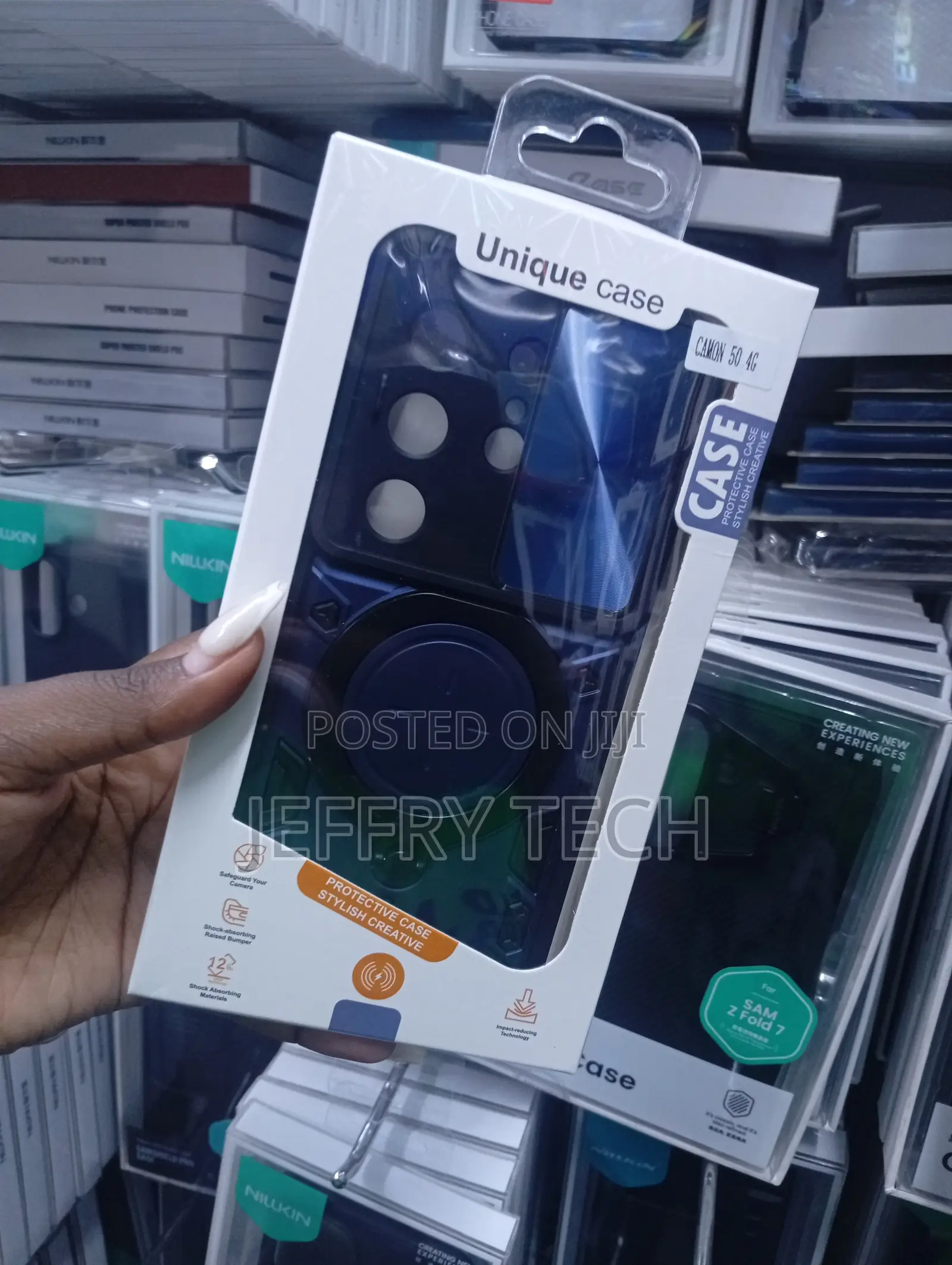 Infinix Camon 50 4g Deep Metallic Blue Finish "Unique Case