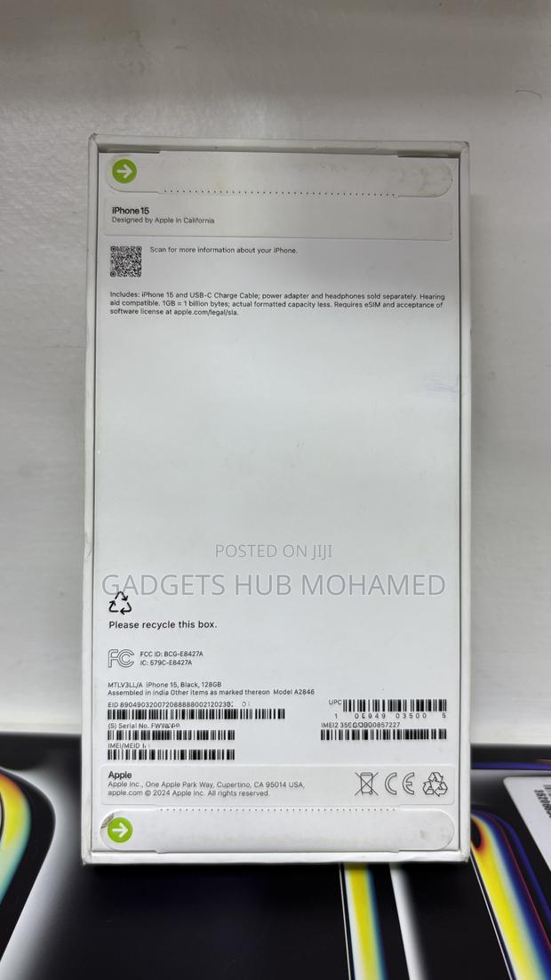 New Apple iPhone 15 128 GB Black - thumbnail 2