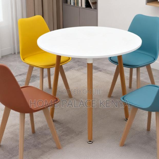 Dining Table: Multifunctional Round Dining Coffee Table - thumbnail 7