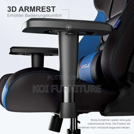Office Chair : Blue Black Furgle Gaming Chair With Ergonomic Padding