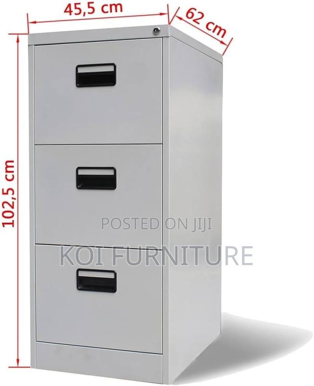 Office Cabinet : V12 3-Drawer Metallic Office Filing Cabinet - thumbnail 2