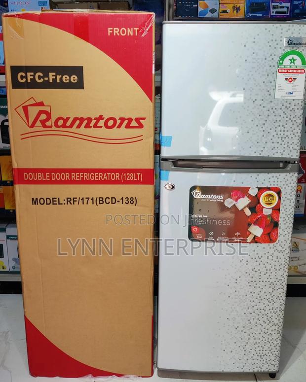 *Ramtons Fridge Double Fridge 128litres Rf171 Silver