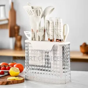 16pcs/Stainless Steel Kitchen Knife Silicone Kitchenware Set