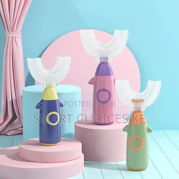 Children U-Shaped Toothbrush Silicone Washable Manual