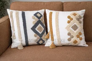 Scandinavian Boho Style Throw Pillow Cover With Tassel