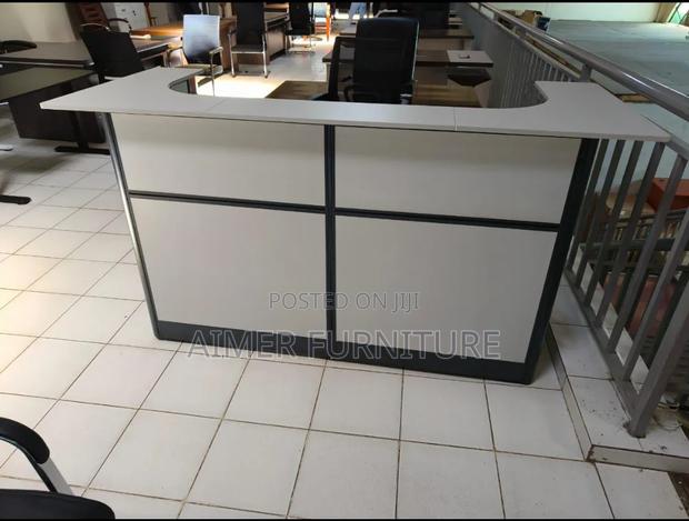 1.6m White Reception Desk - main view
