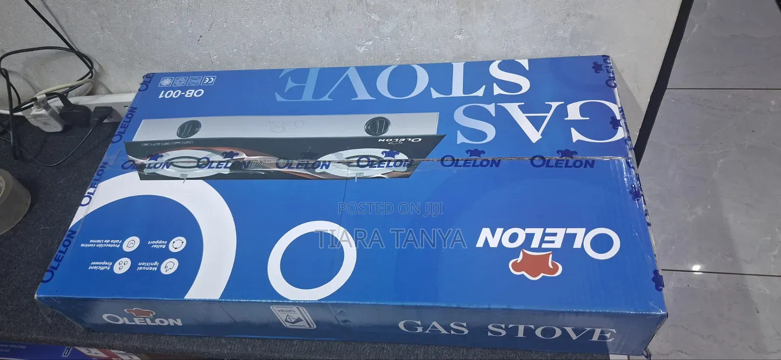 Olelon Glass Top Two Gas Burners