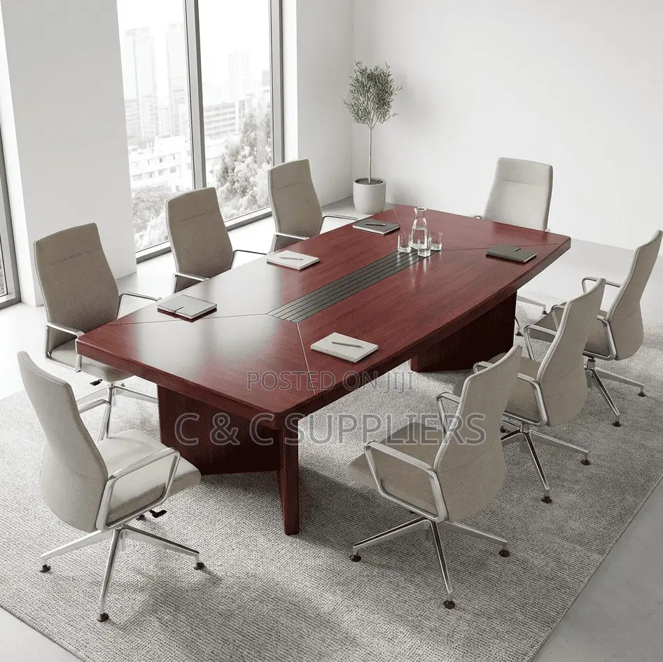 8-10 Seater Mahogany Boardroom Table