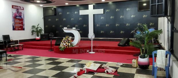 Smooth Red Delta Carpet for Cathedral Altar Flooring - main view