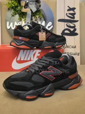 Black and Orange Spot New Balance 9060s Size 36 to 45