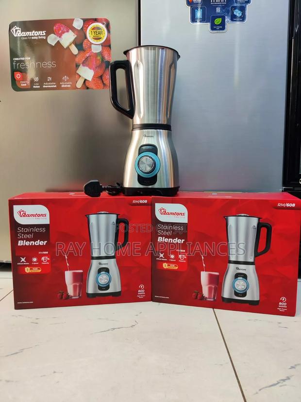 Ramtons 3 In1 Blender Stainless Steel Jar Rm608