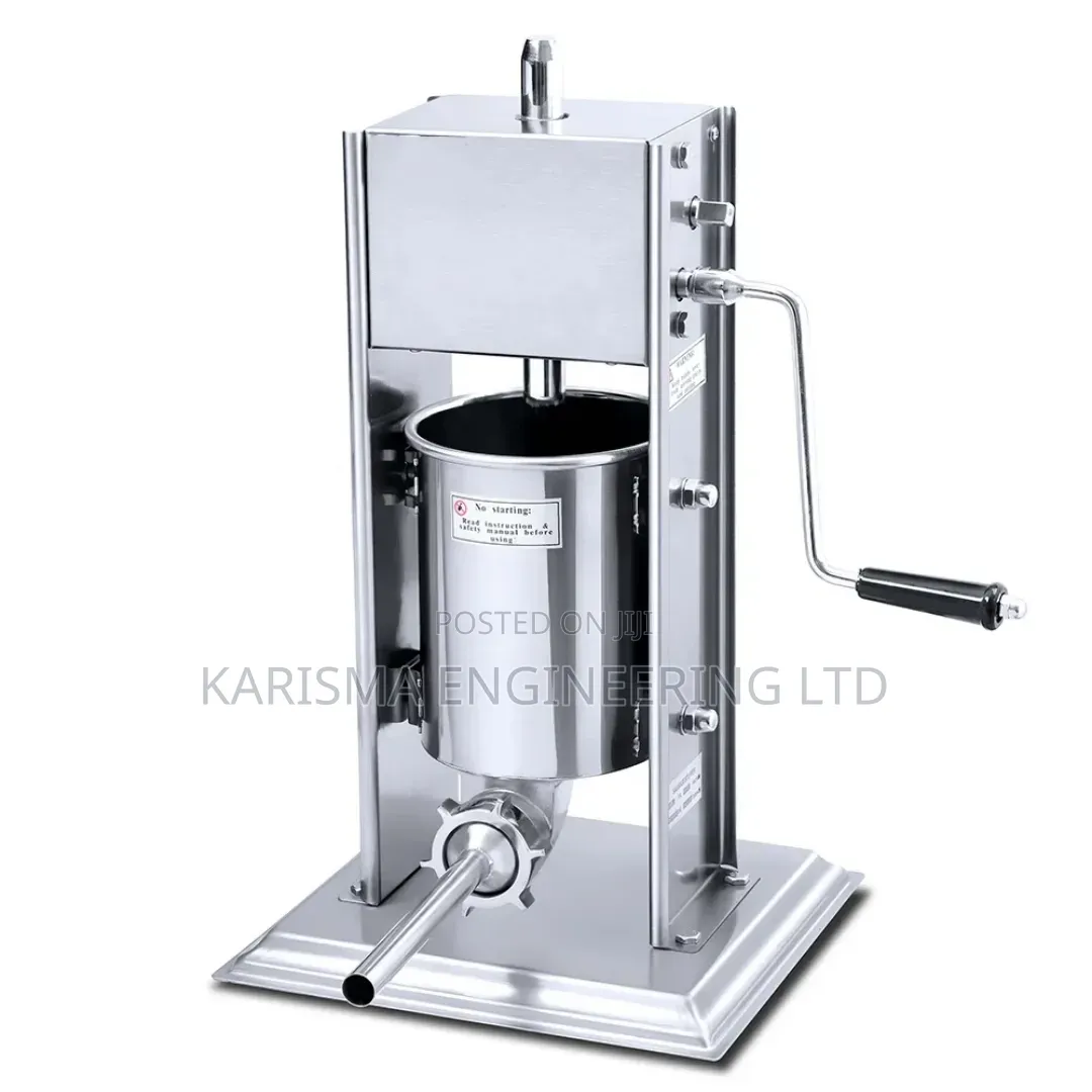 Stainless Steel Vertical Manual Sausage Stuffer.