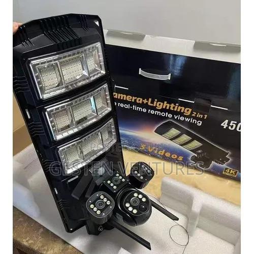 Modern 450w V380 Pro Solar Street Light and Security Camera System H9k