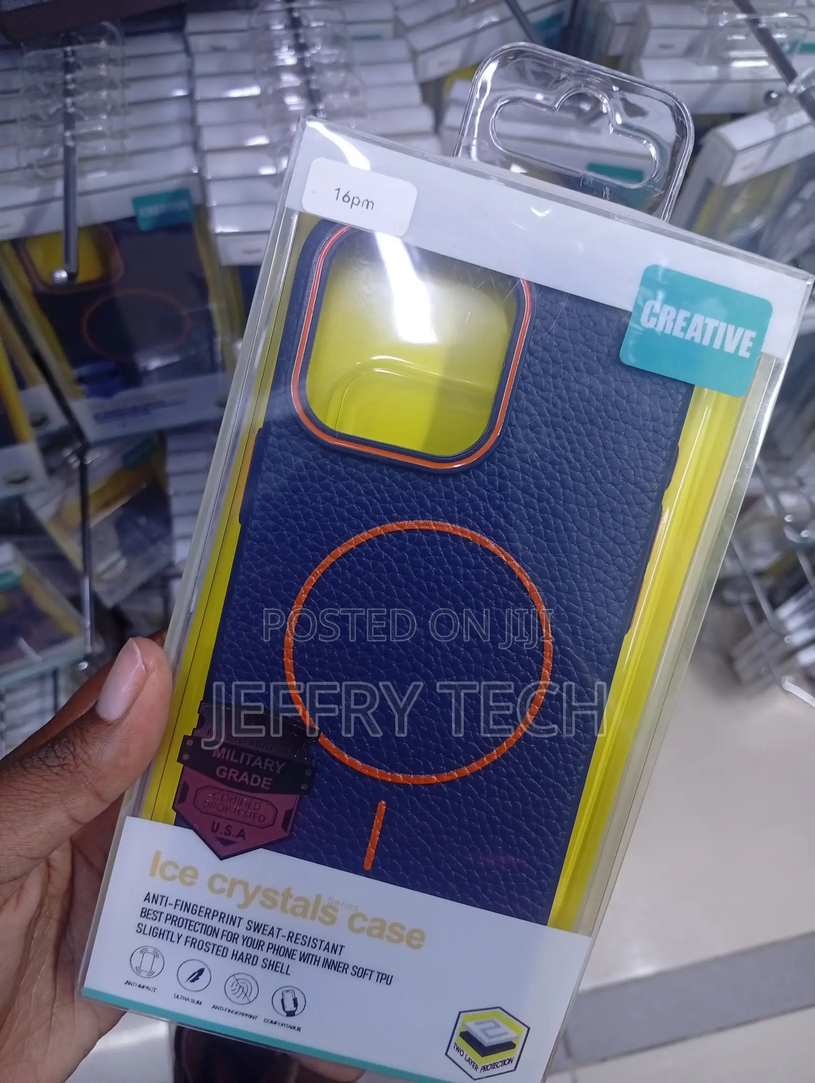 iPhone 16 Pro Max Faux Pebbled Leather Cover